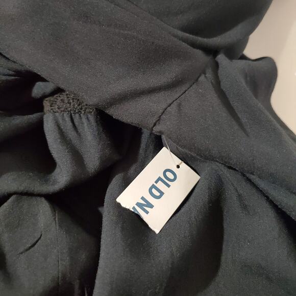 Old Navy NWT Lace Puff Sleeve Scoop Neck Blouse Top Womens Size XXL Black Goth - Picture 9 of 11